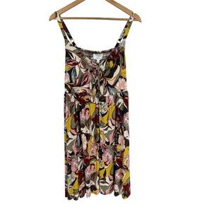 Torrid Dress Women's Size 1X Multicolor Super Soft Knit Mini Sleeveless Floral